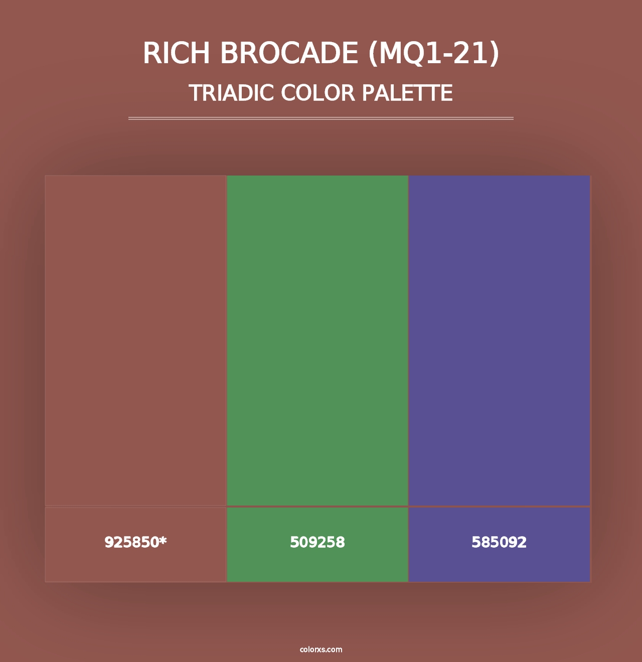 Rich Brocade (MQ1-21) - Triadic Color Palette