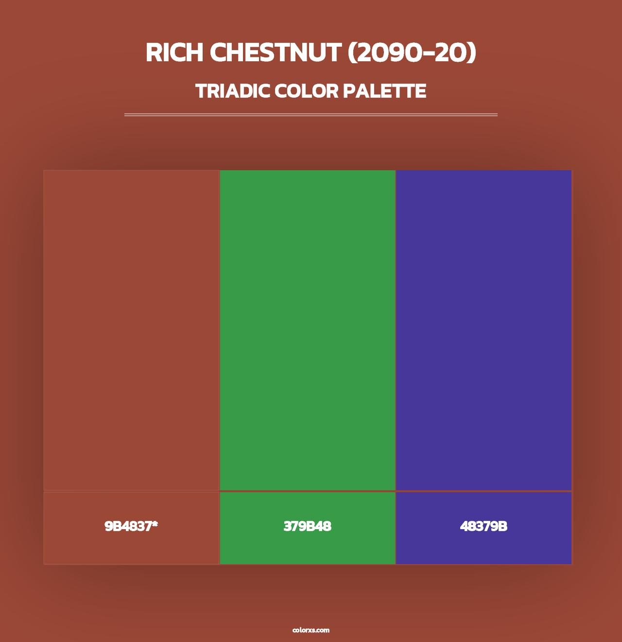 Rich Chestnut (2090-20) - Triadic Color Palette