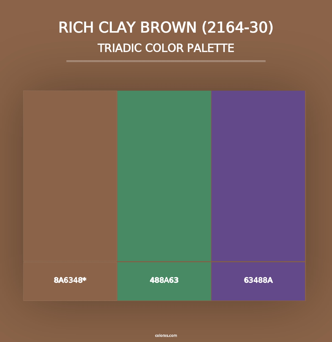 Rich Clay Brown (2164-30) - Triadic Color Palette