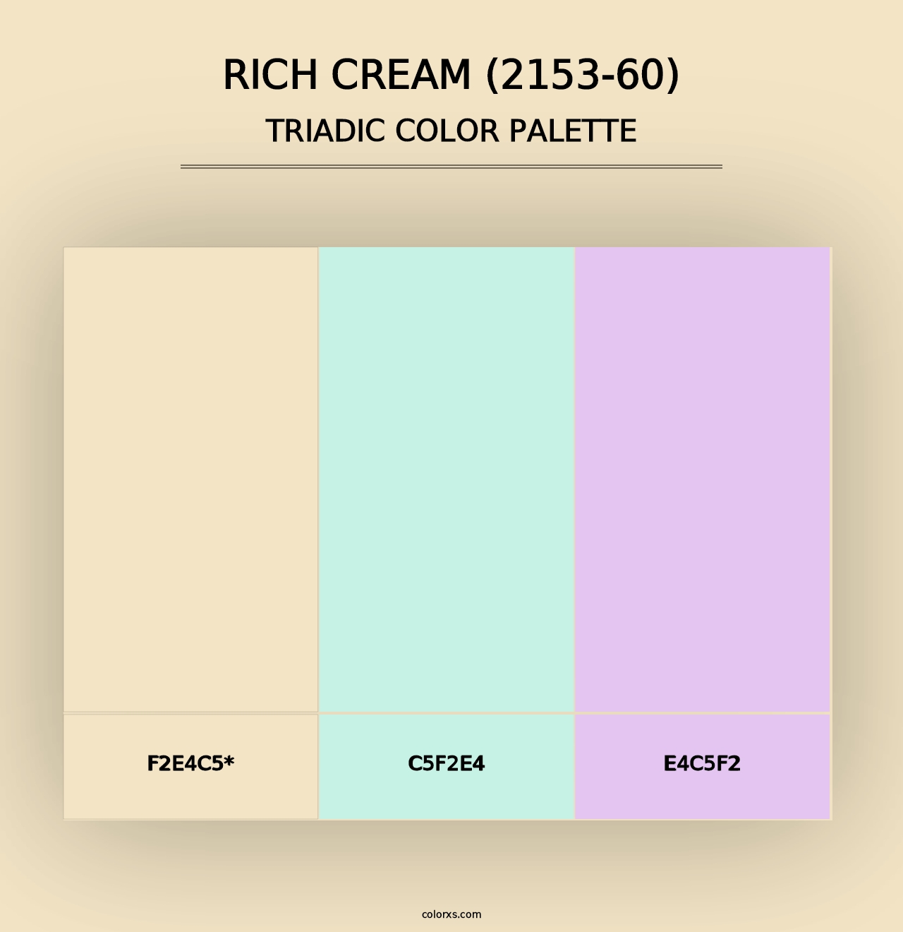 Rich Cream (2153-60) - Triadic Color Palette