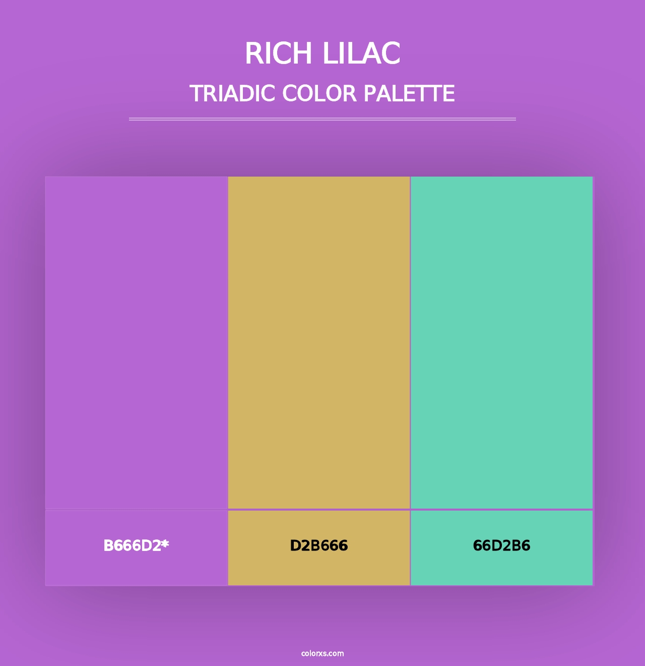 Rich Lilac - Triadic Color Palette