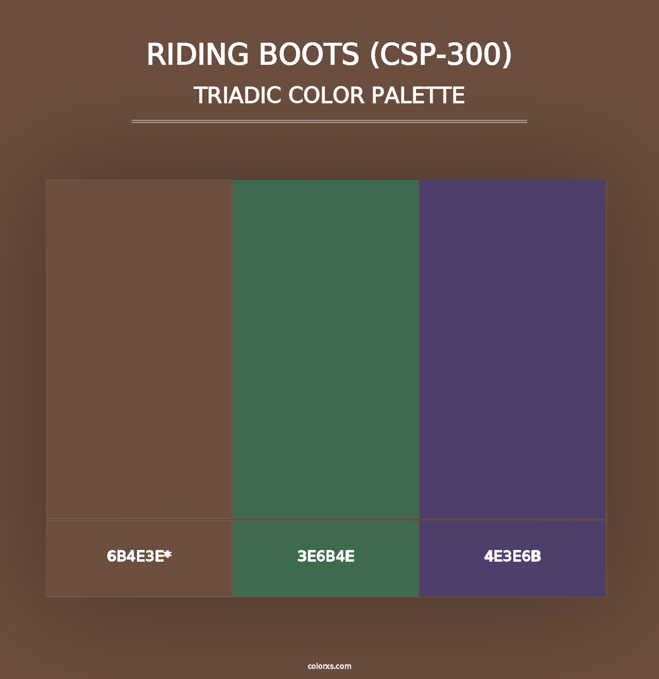 Riding Boots (CSP-300) - Triadic Color Palette