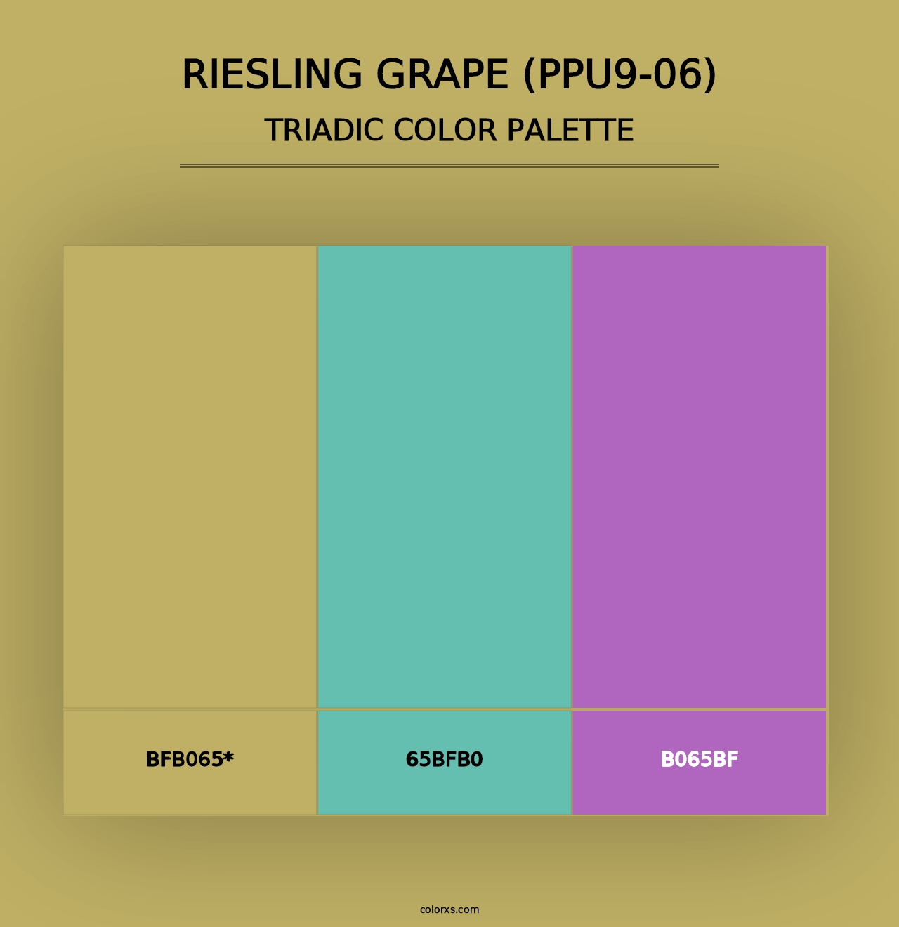 Riesling Grape (PPU9-06) - Triadic Color Palette