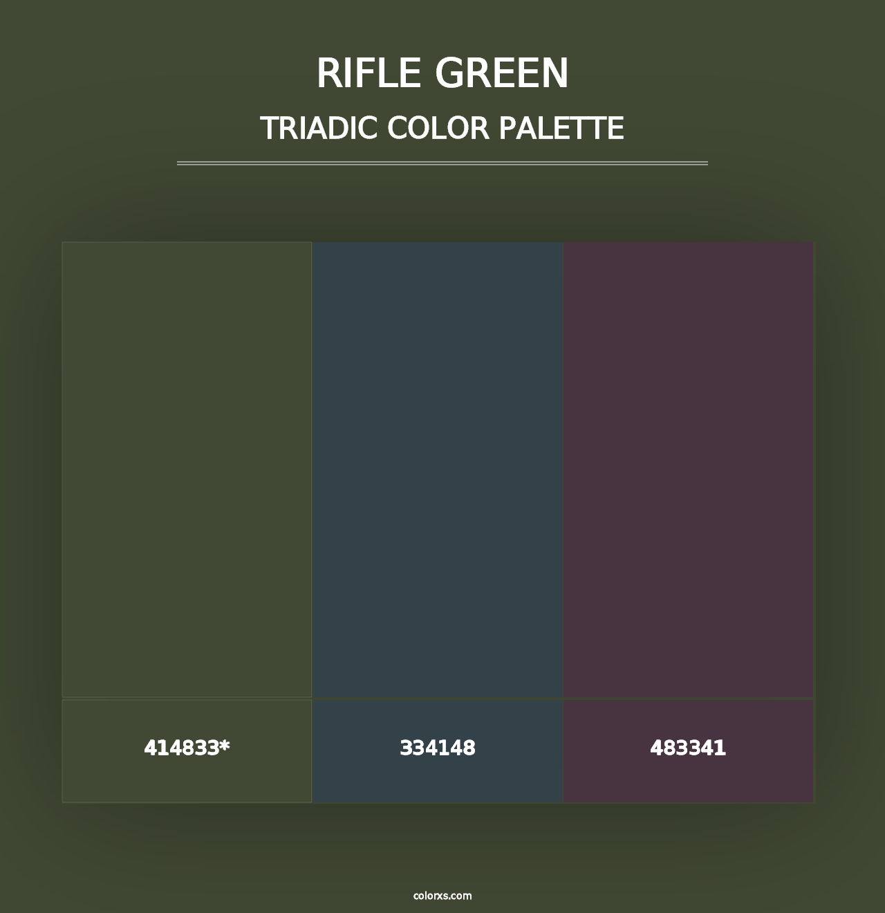 Rifle Green - Triadic Color Palette