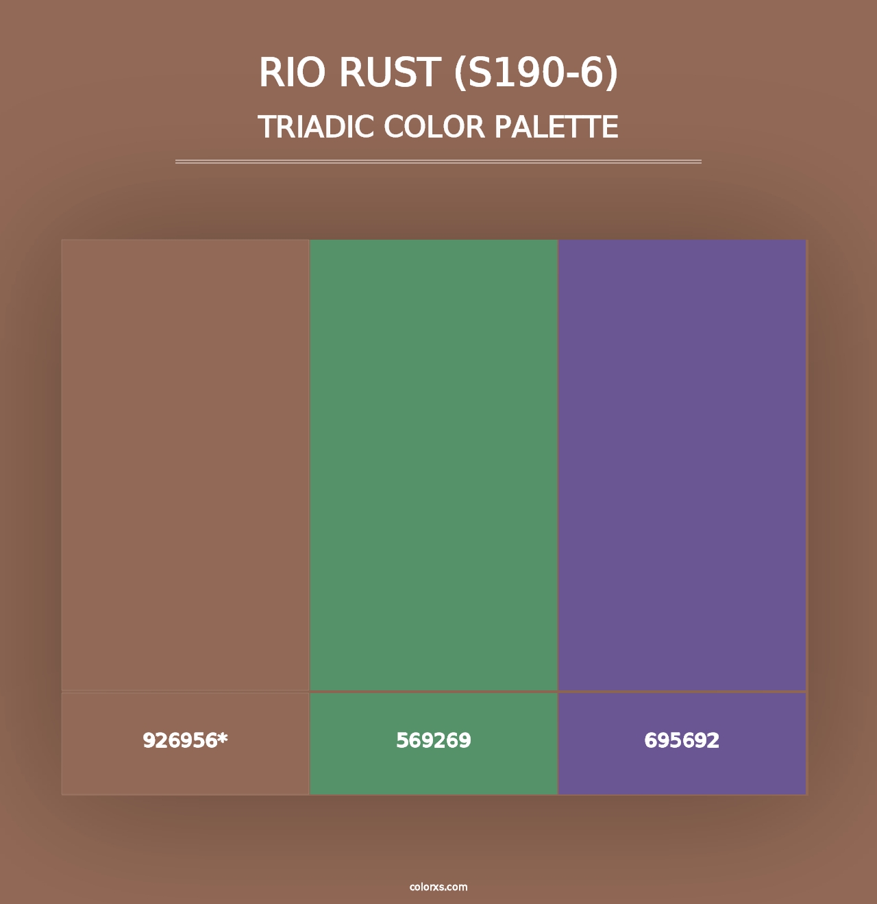 Rio Rust (S190-6) - Triadic Color Palette