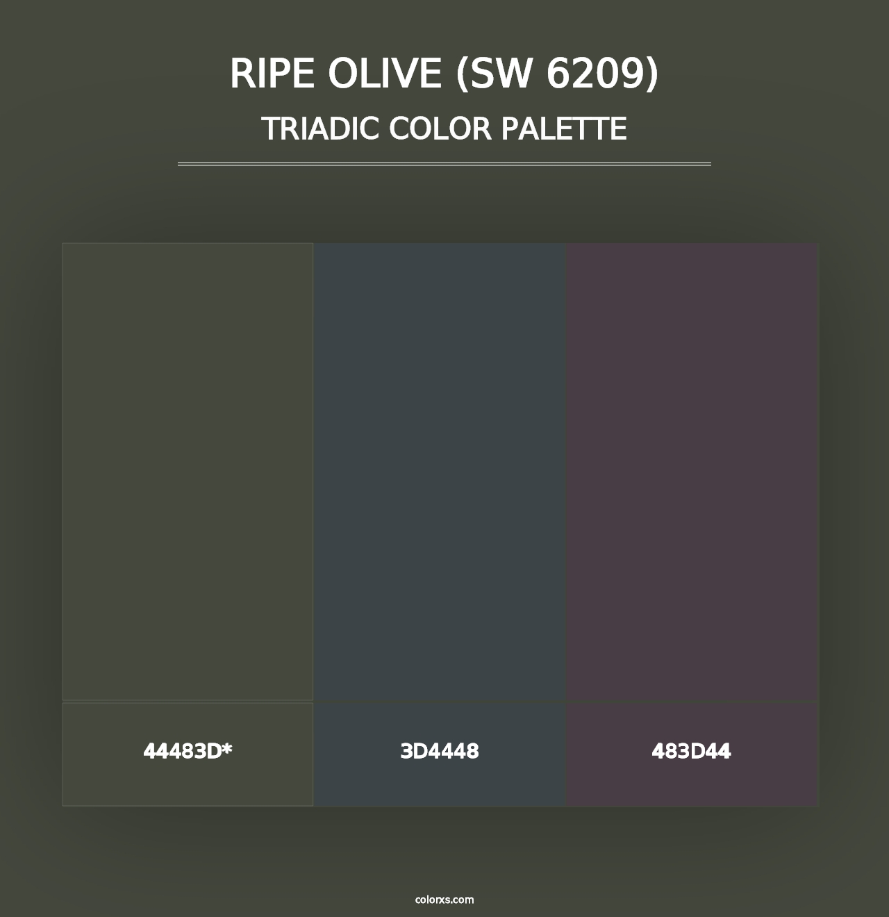 Ripe Olive (SW 6209) - Triadic Color Palette