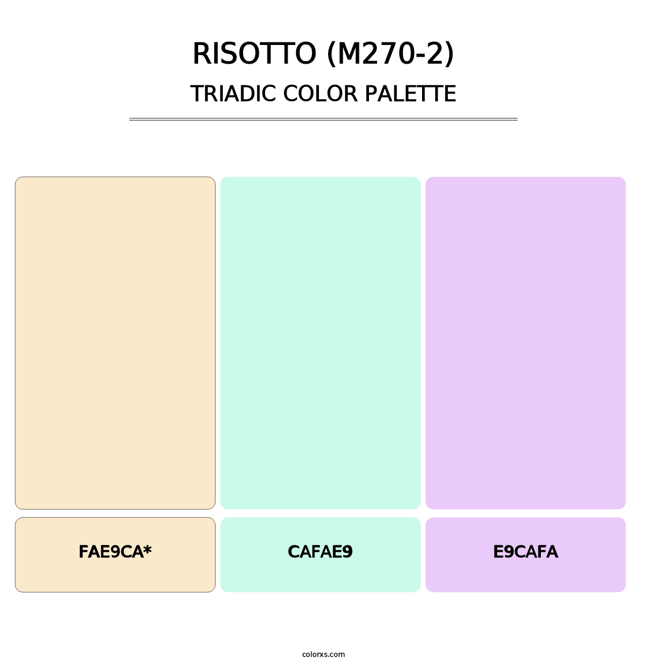 Risotto (M270-2) - Triadic Color Palette