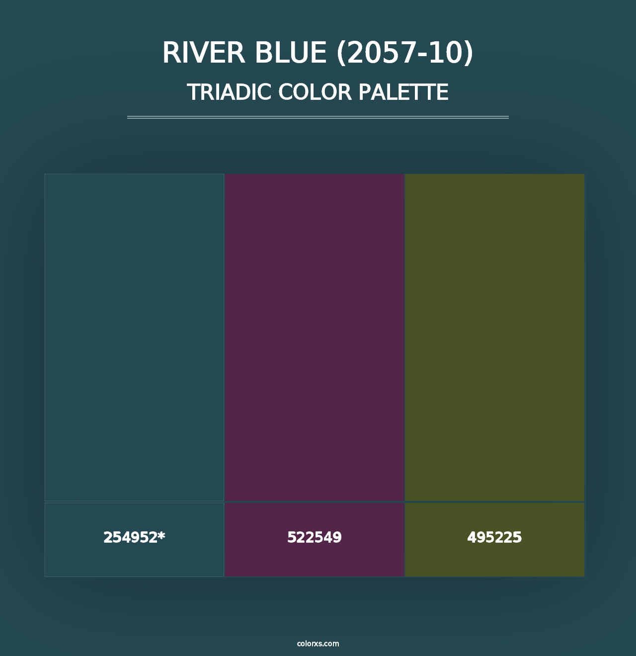 River Blue (2057-10) - Triadic Color Palette