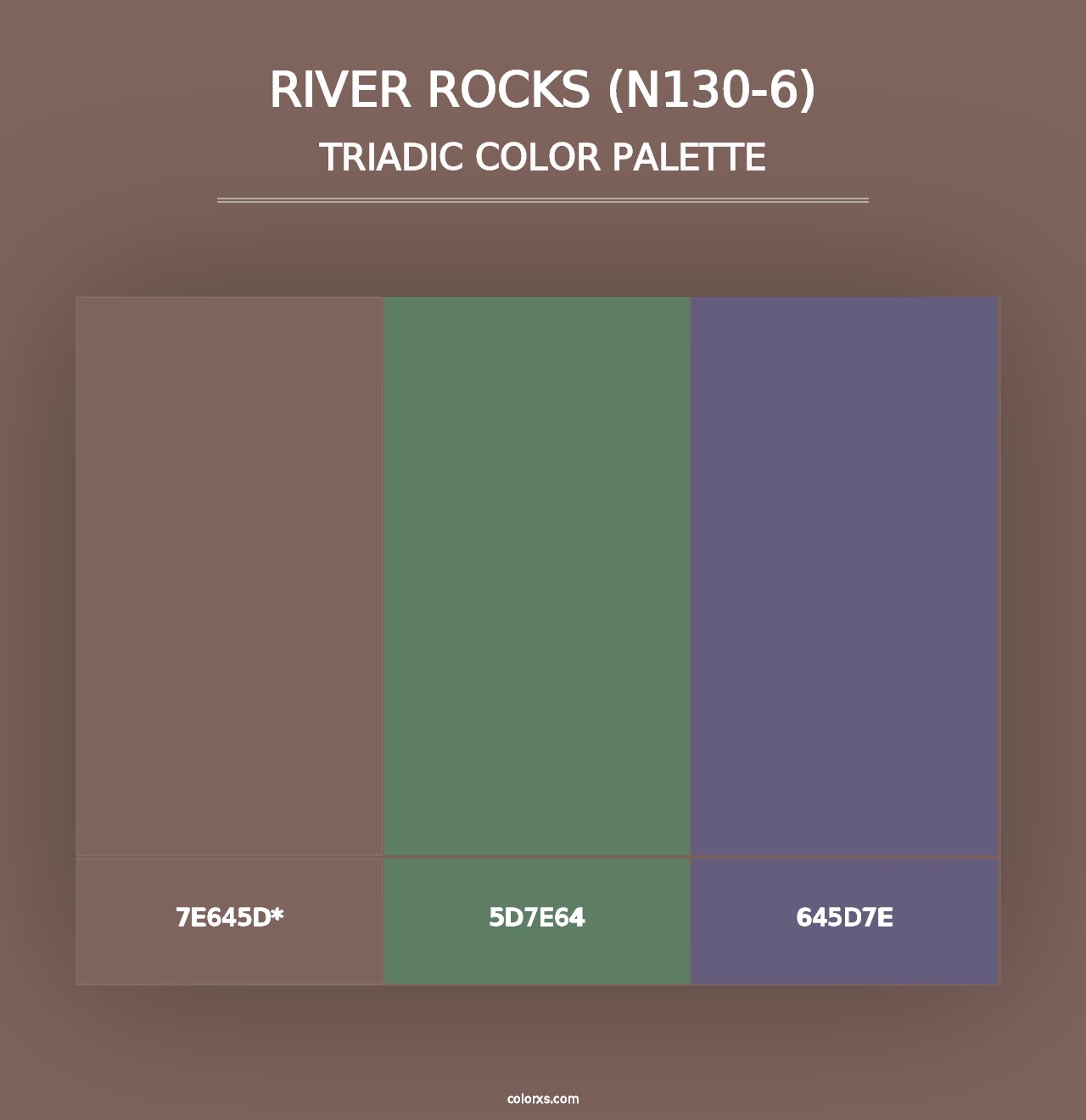 River Rocks (N130-6) - Triadic Color Palette