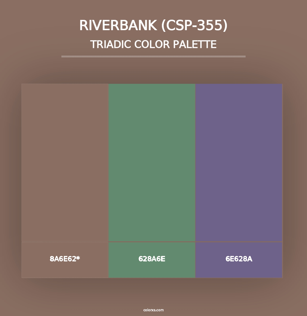 Riverbank (CSP-355) - Triadic Color Palette