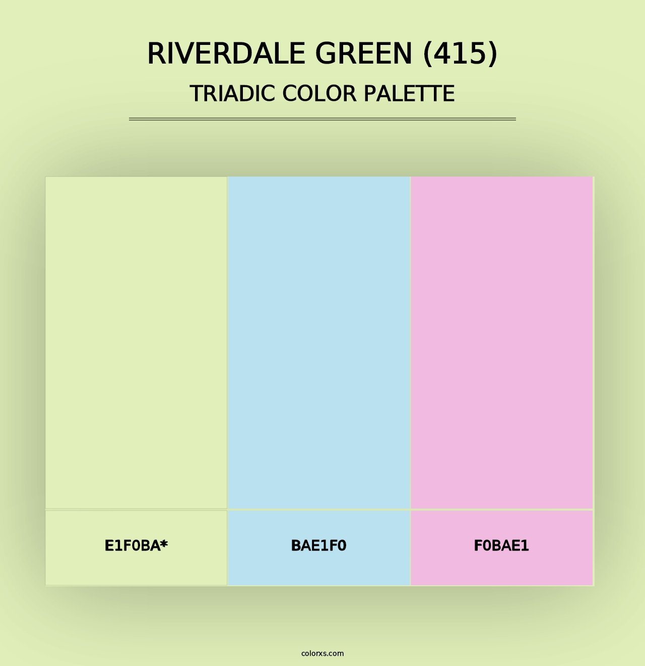 Riverdale Green (415) - Triadic Color Palette