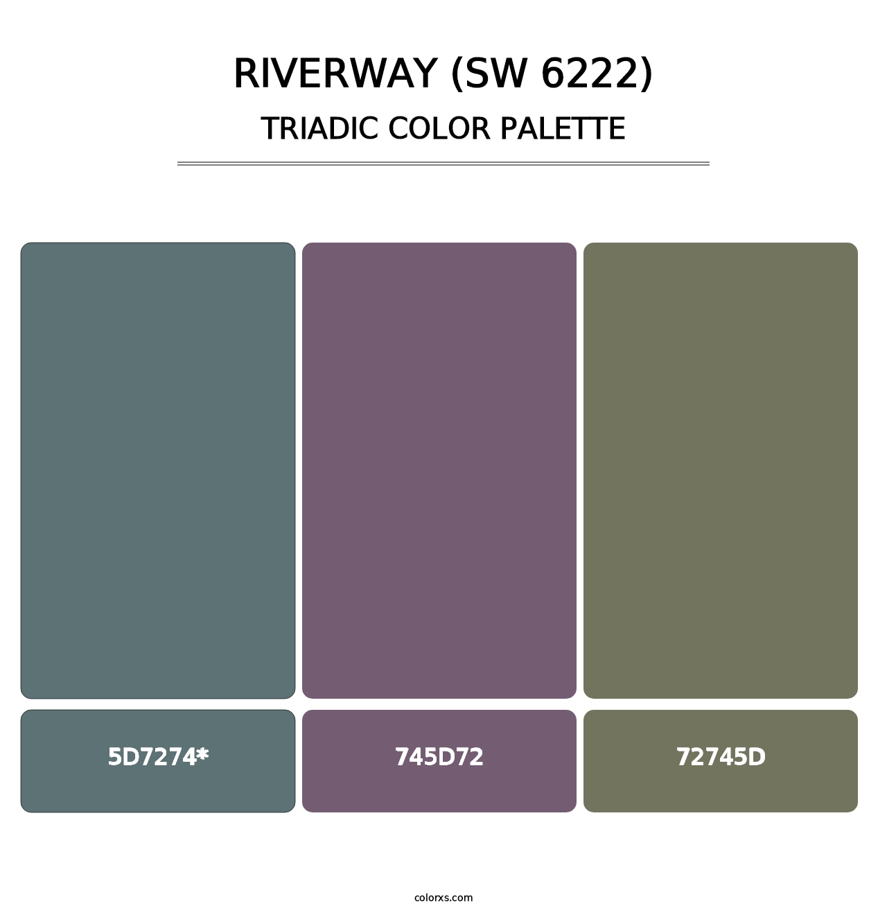 Riverway (SW 6222) - Triadic Color Palette