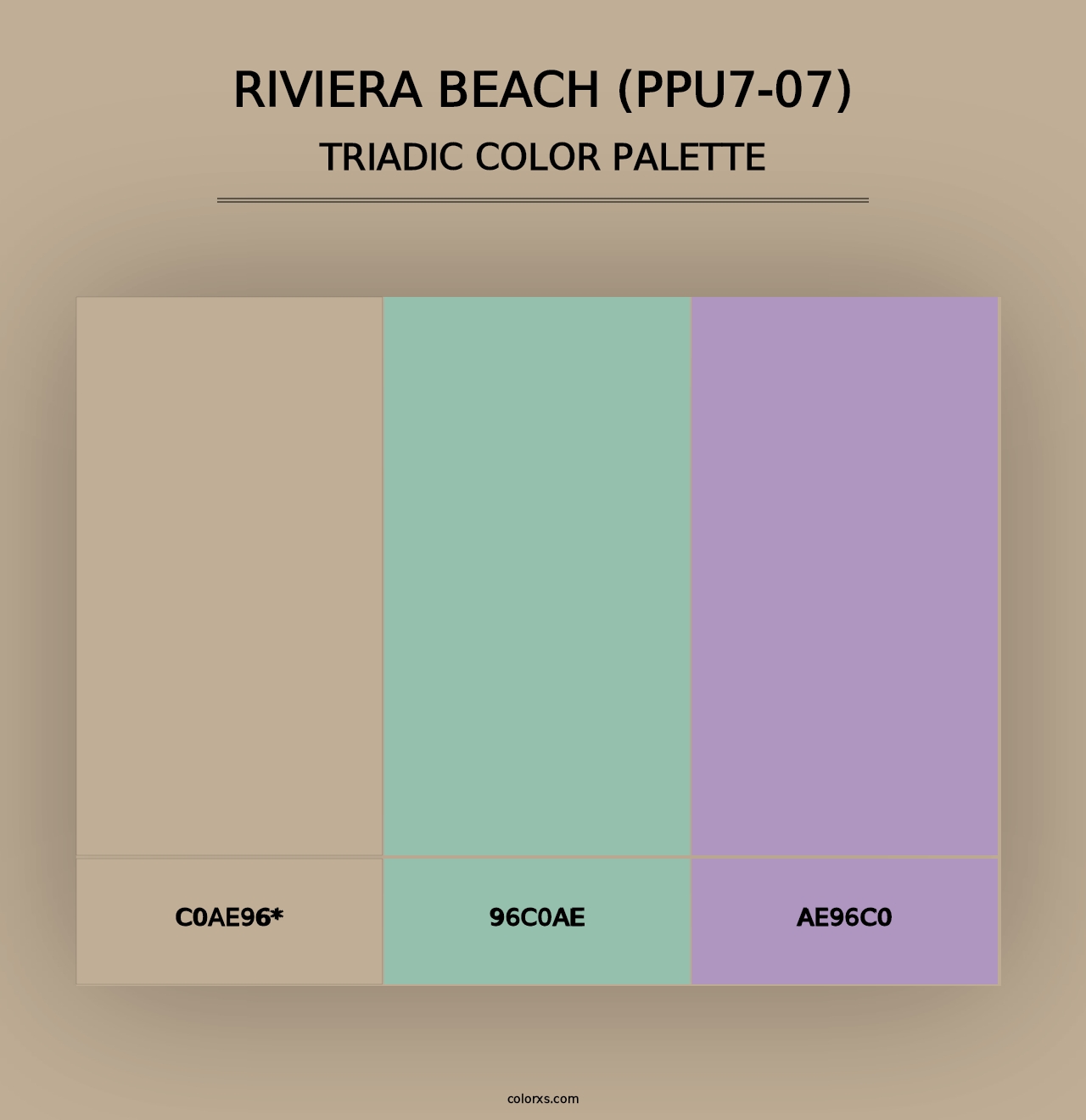 Riviera Beach (PPU7-07) - Triadic Color Palette