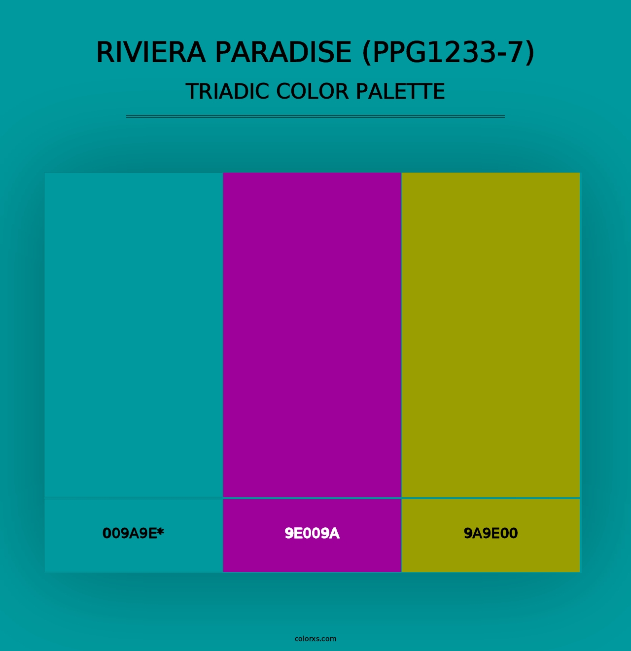 Riviera Paradise (PPG1233-7) - Triadic Color Palette