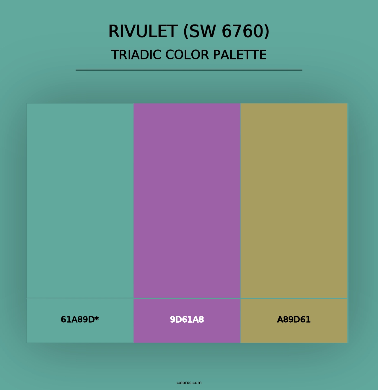 Rivulet (SW 6760) - Triadic Color Palette