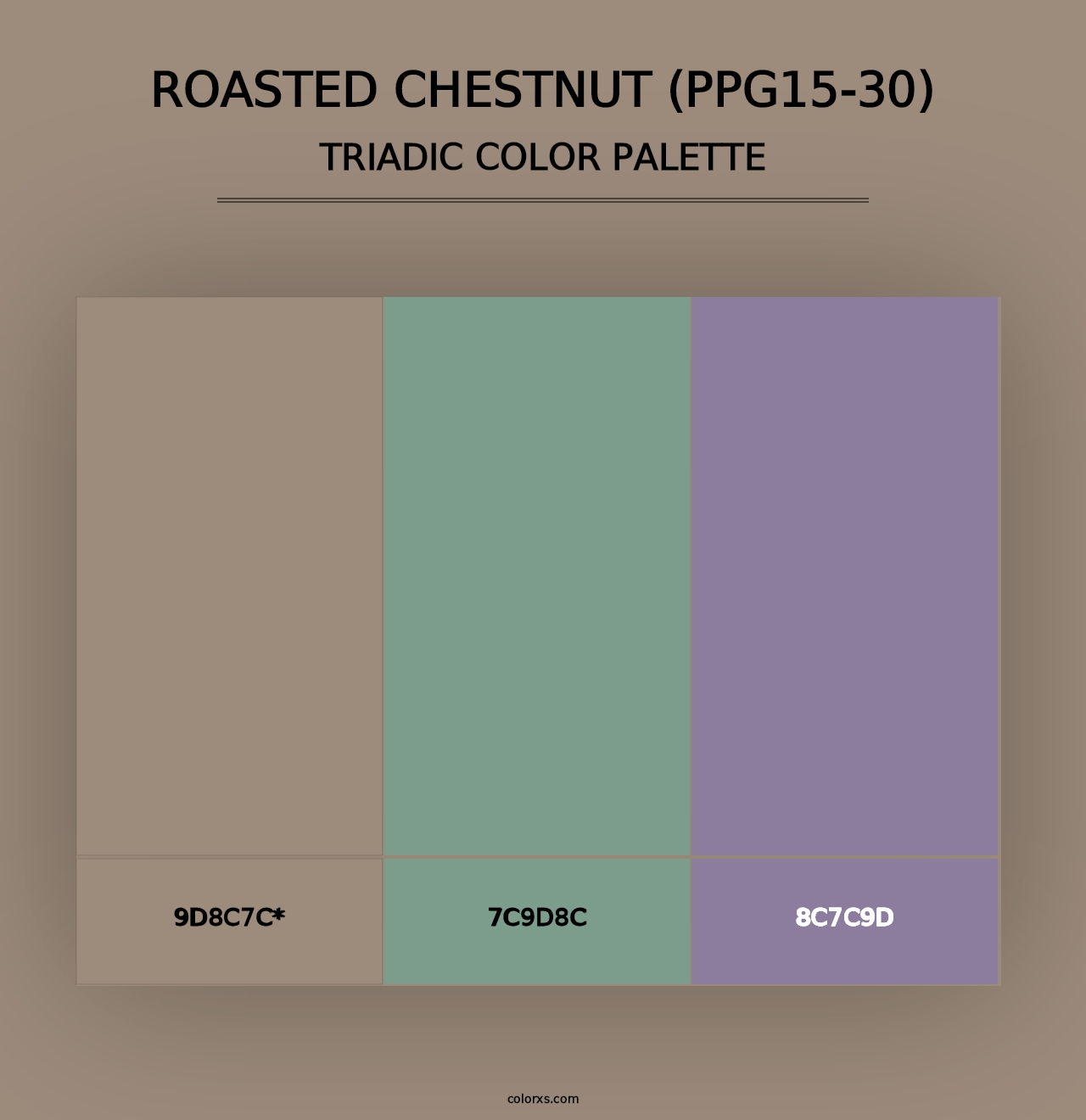 Roasted Chestnut (PPG15-30) - Triadic Color Palette