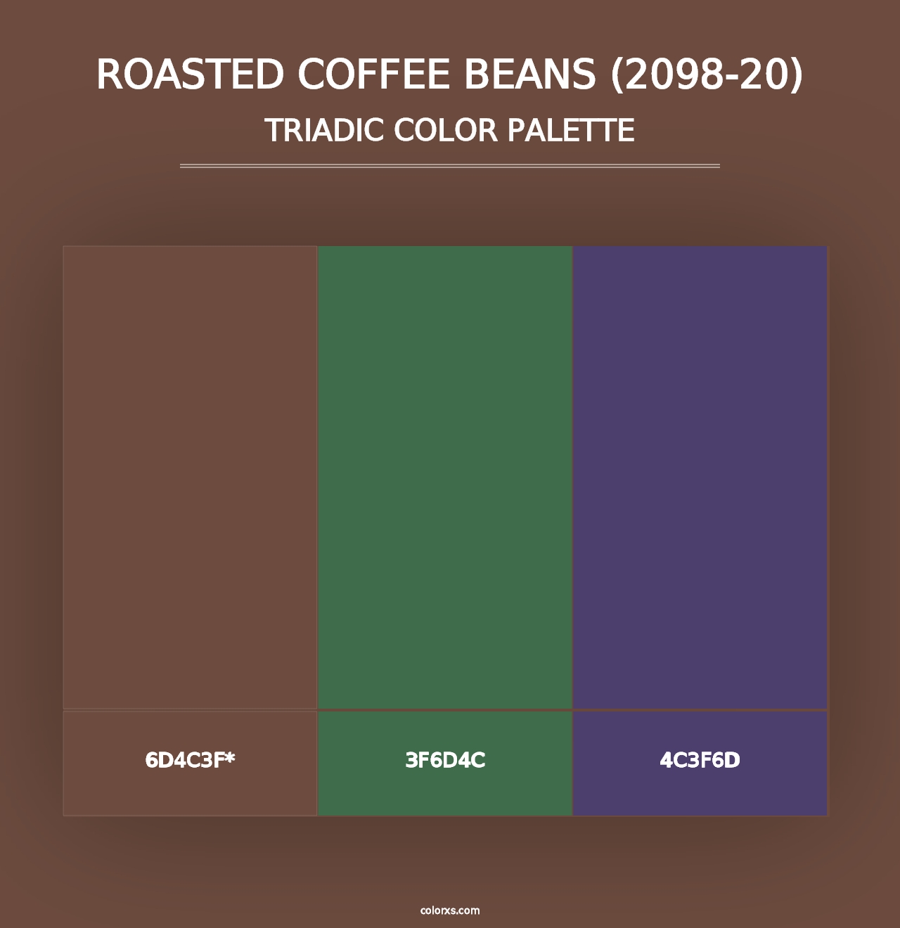 Roasted Coffee Beans (2098-20) - Triadic Color Palette