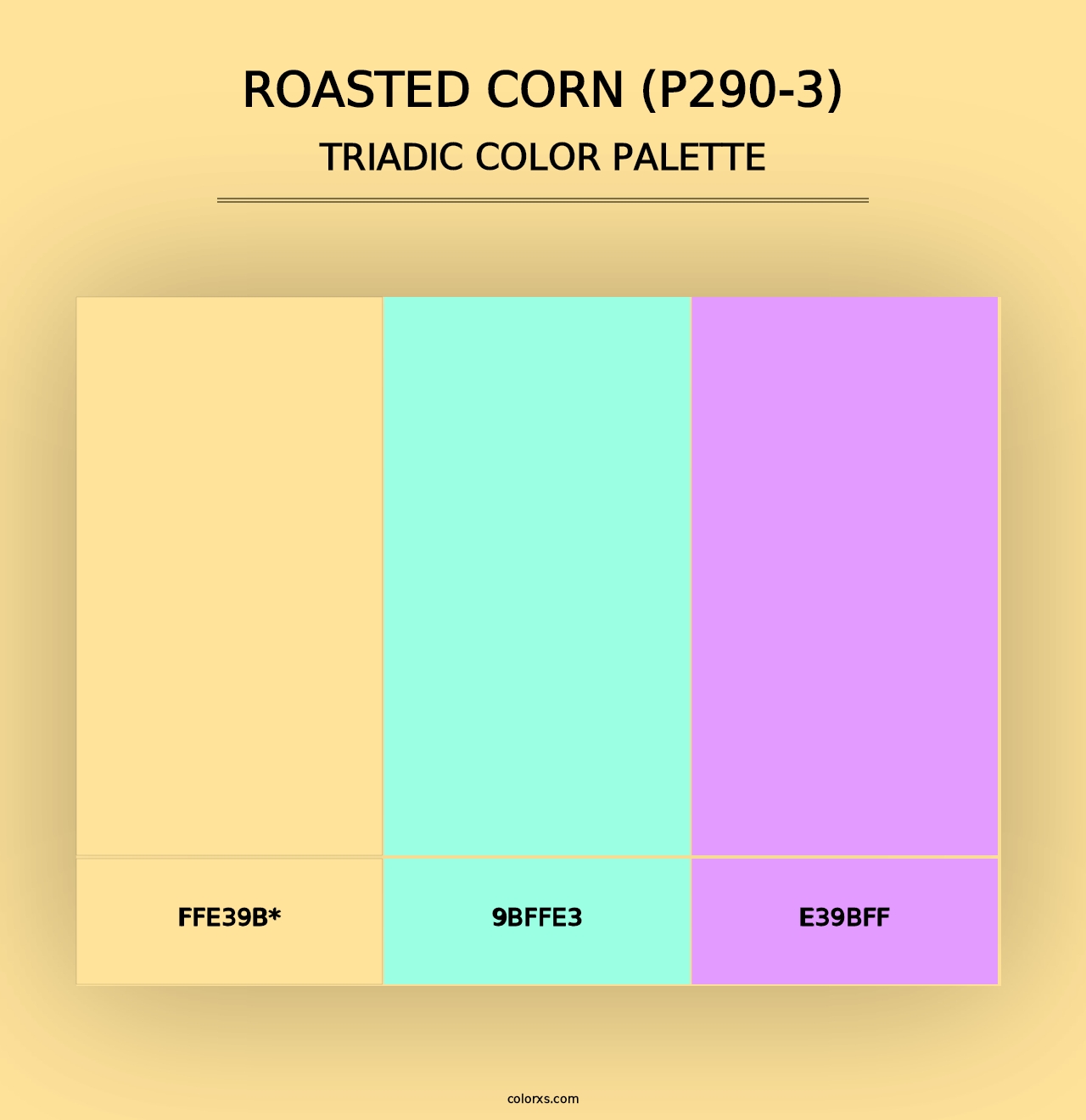 Roasted Corn (P290-3) - Triadic Color Palette