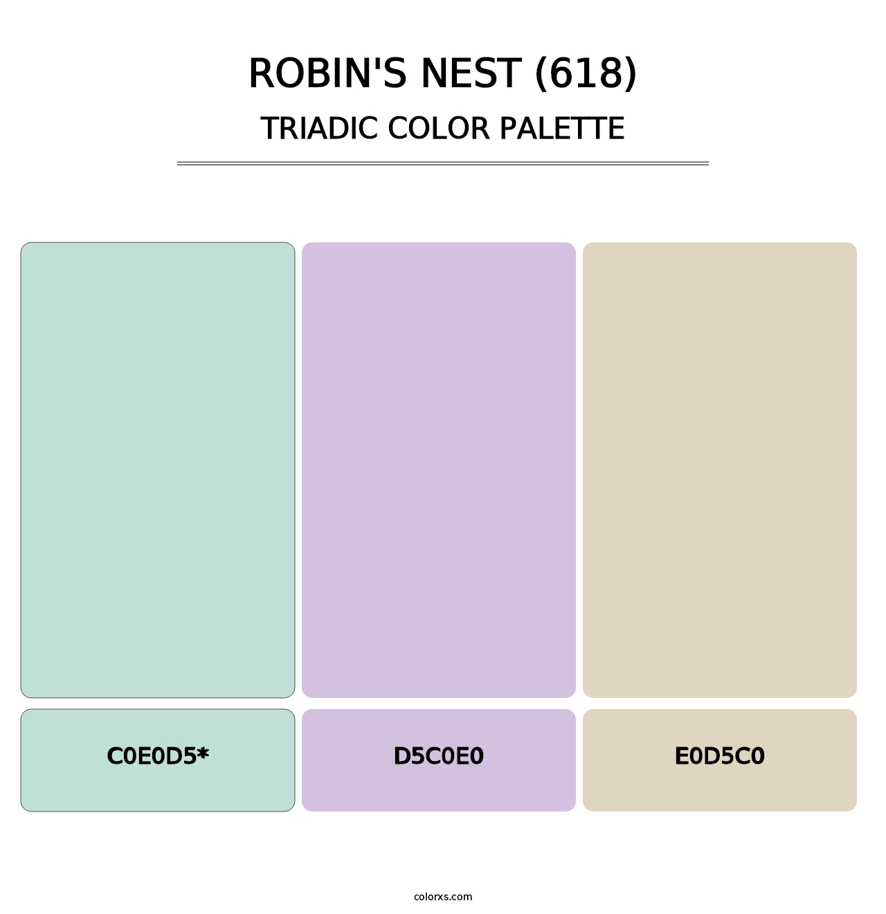 Robin's Nest (618) - Triadic Color Palette