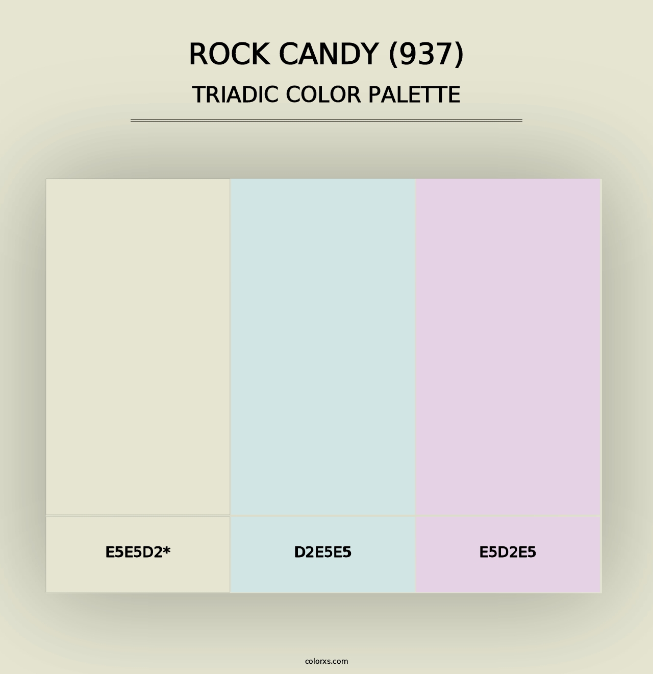 Rock Candy (937) - Triadic Color Palette