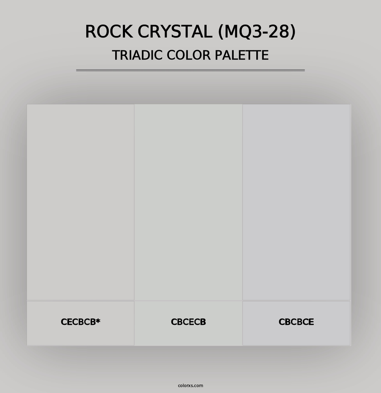 Rock Crystal (MQ3-28) - Triadic Color Palette