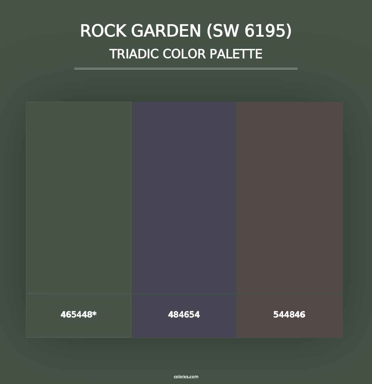 Rock Garden (SW 6195) - Triadic Color Palette