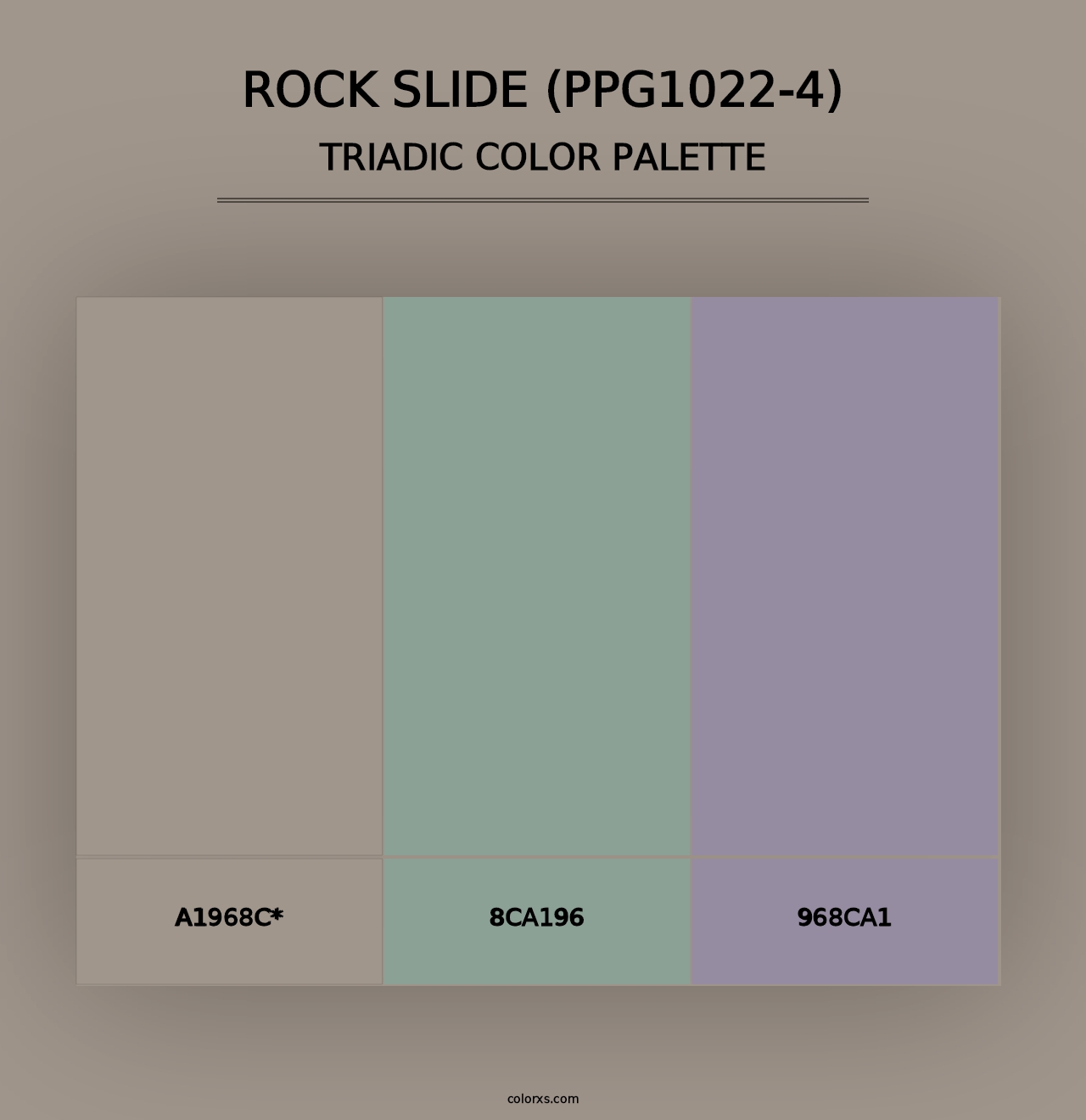 Rock Slide (PPG1022-4) - Triadic Color Palette