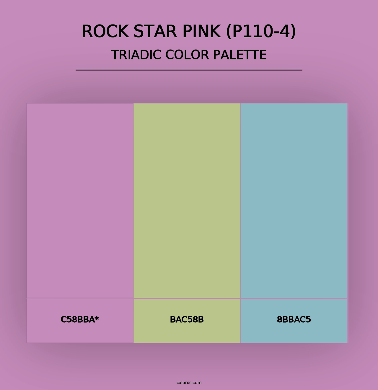 Rock Star Pink (P110-4) - Triadic Color Palette