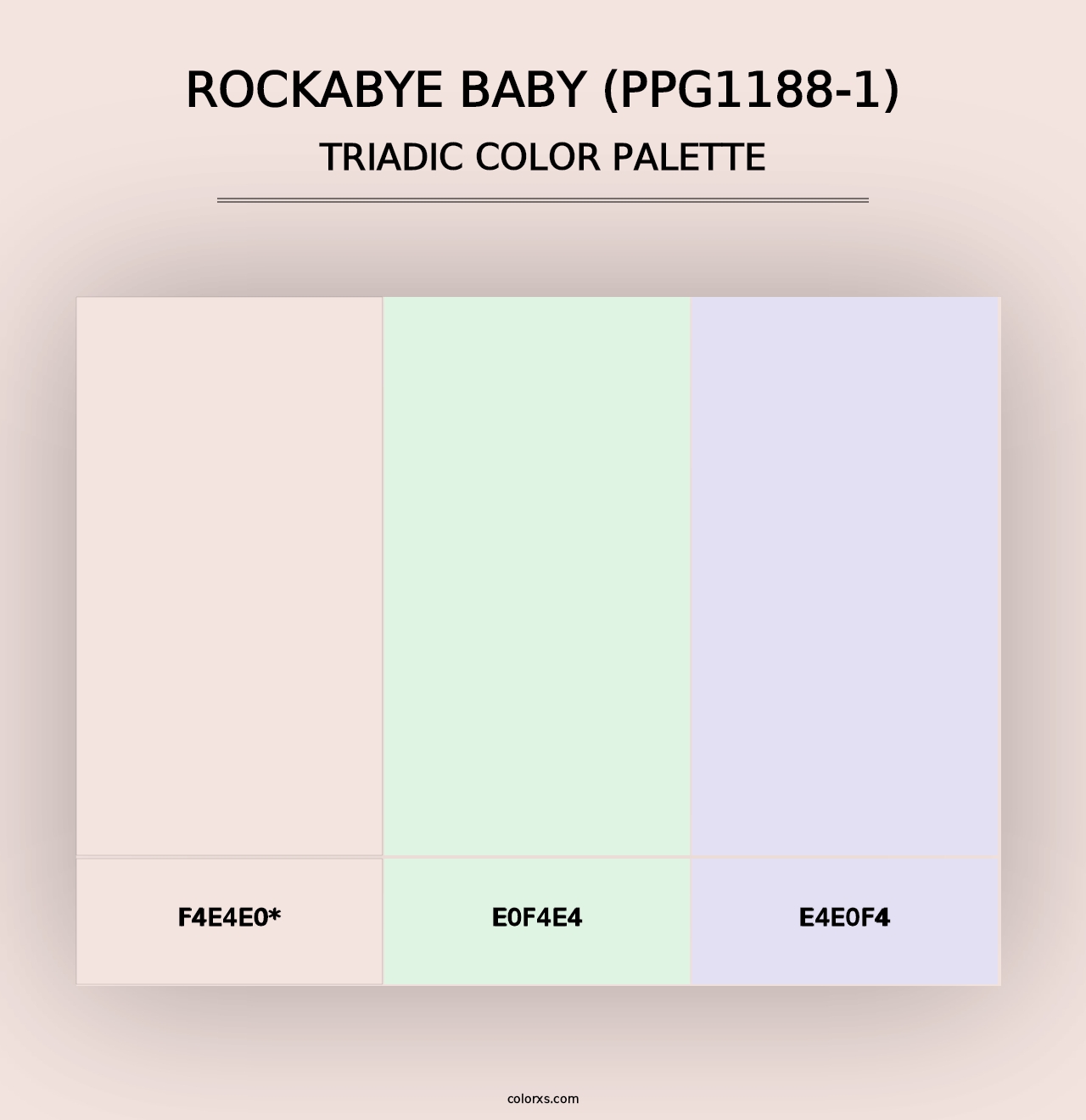 Rockabye Baby (PPG1188-1) - Triadic Color Palette