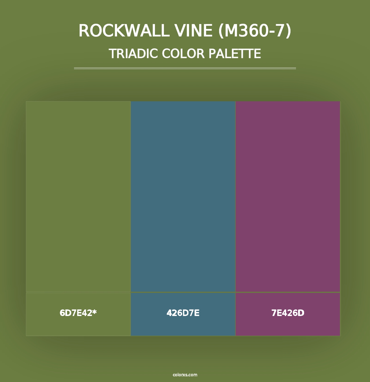 Rockwall Vine (M360-7) - Triadic Color Palette