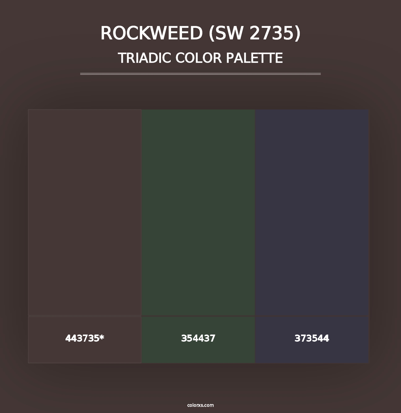 Rockweed (SW 2735) - Triadic Color Palette