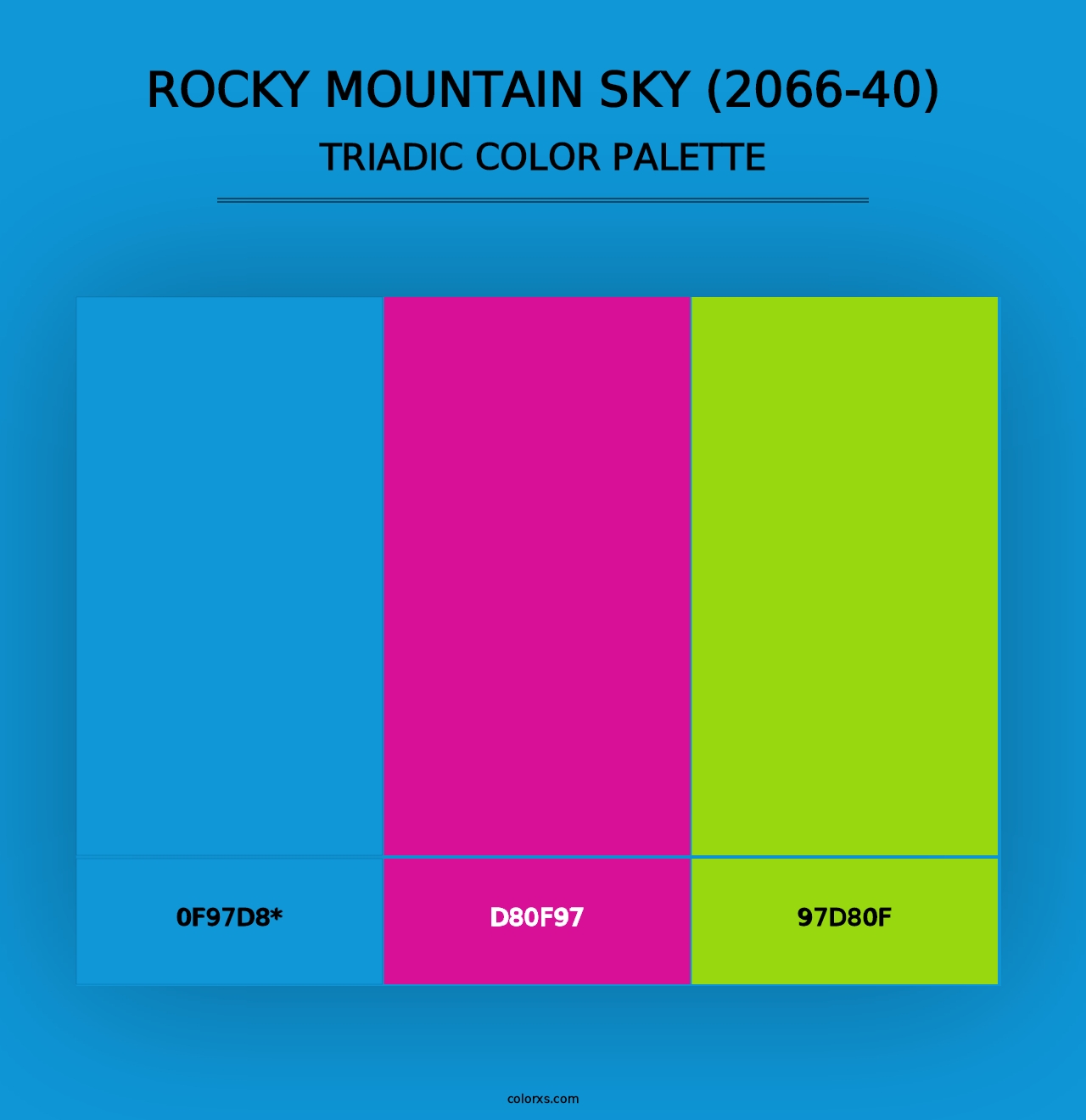 Rocky Mountain Sky (2066-40) - Triadic Color Palette