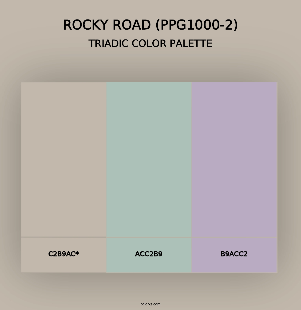 Rocky Road (PPG1000-2) - Triadic Color Palette