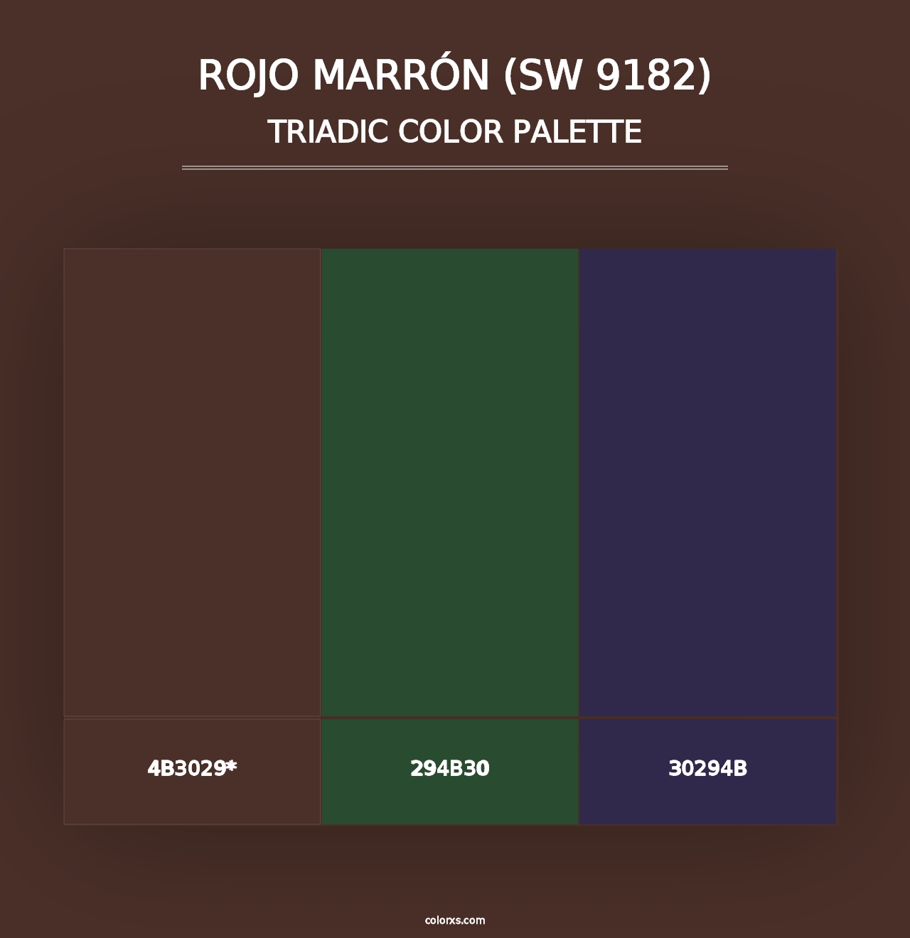 Rojo Marrón (SW 9182) - Triadic Color Palette