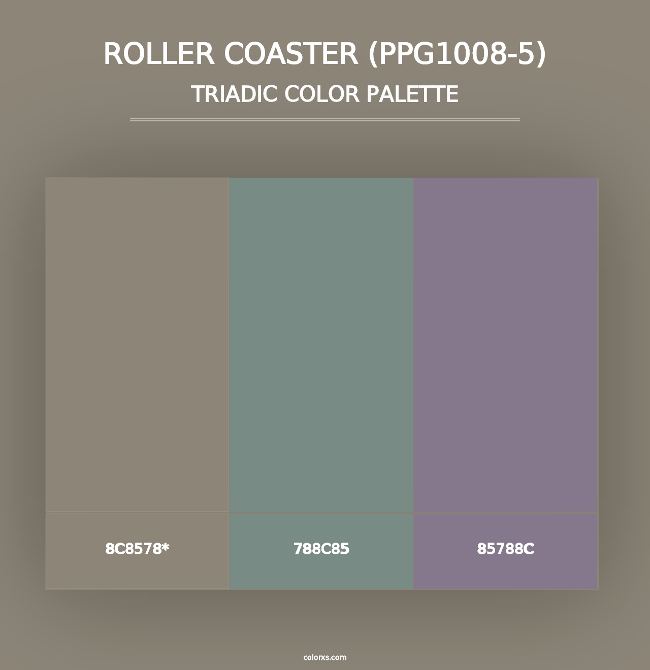 Roller Coaster (PPG1008-5) - Triadic Color Palette