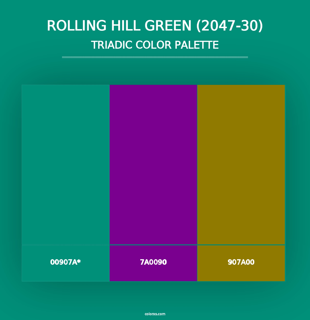 Rolling Hill Green (2047-30) - Triadic Color Palette