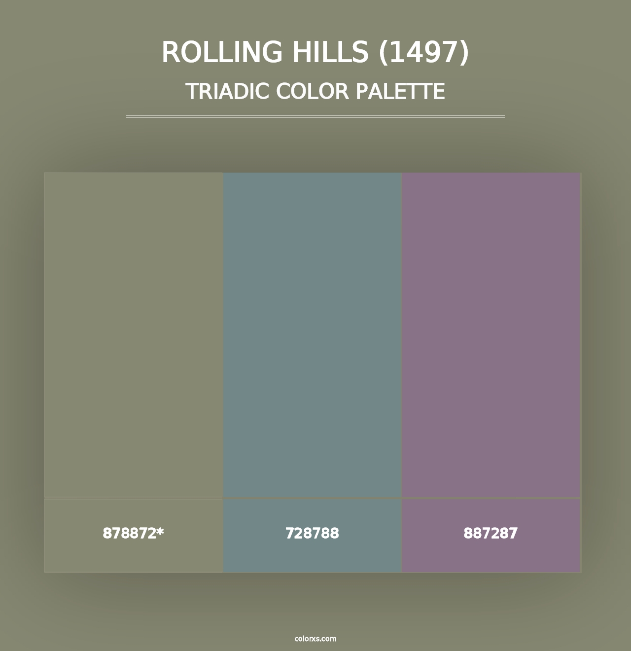 Rolling Hills (1497) - Triadic Color Palette