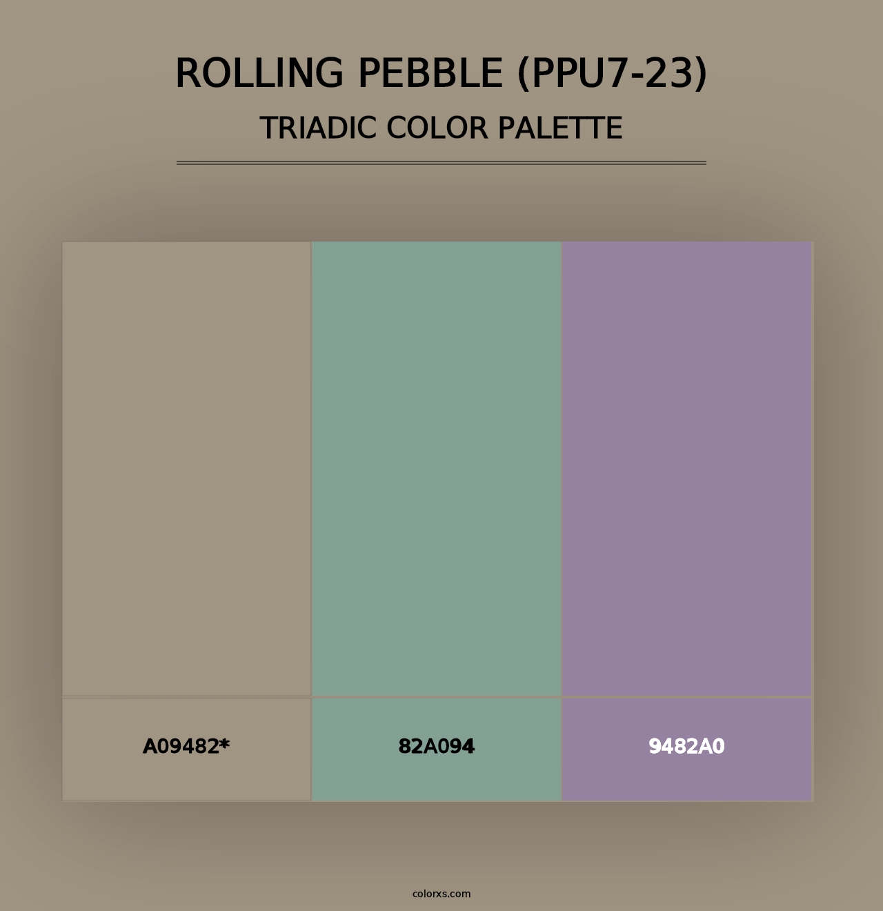 Rolling Pebble (PPU7-23) - Triadic Color Palette