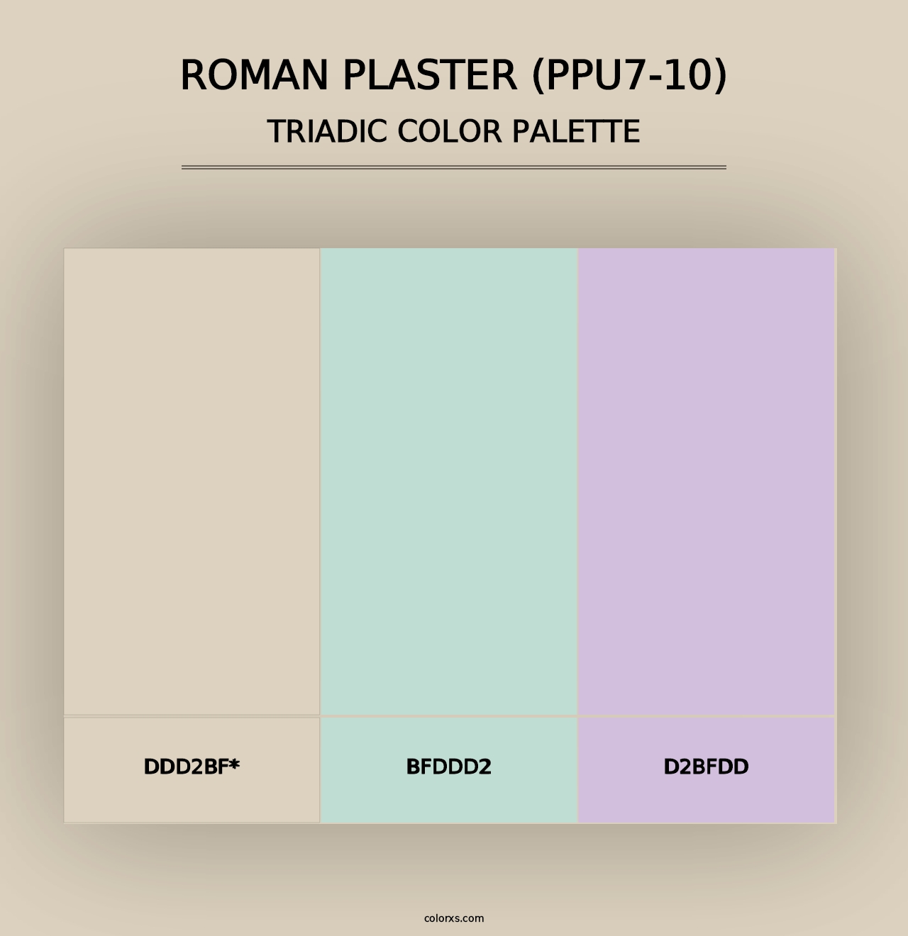 Roman Plaster (PPU7-10) - Triadic Color Palette