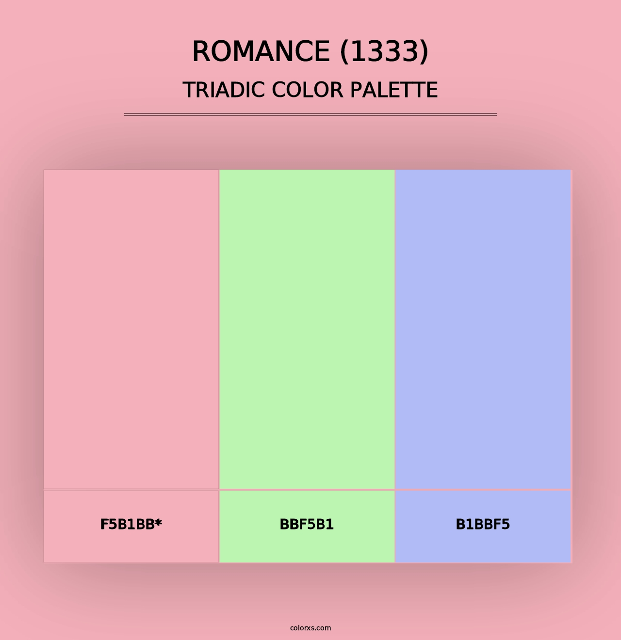 Romance (1333) - Triadic Color Palette