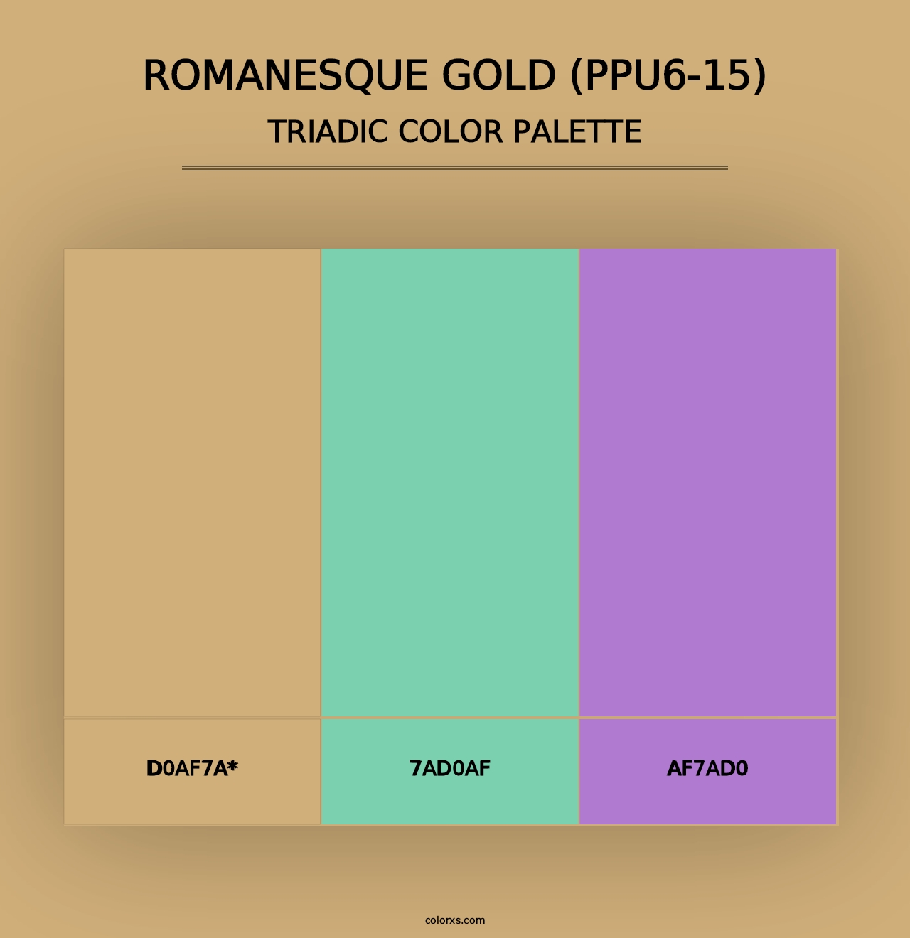 Romanesque Gold (PPU6-15) - Triadic Color Palette