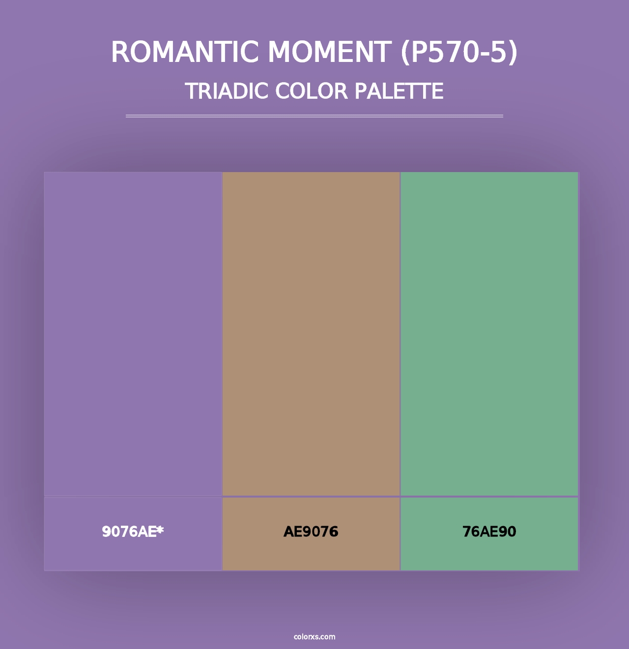 Romantic Moment (P570-5) - Triadic Color Palette