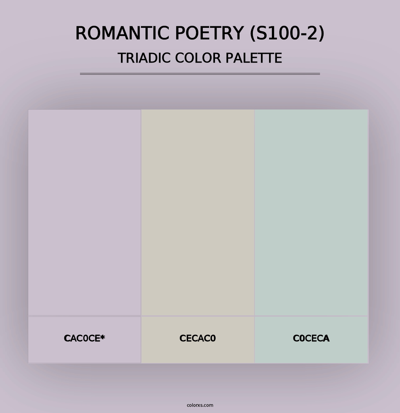 Romantic Poetry (S100-2) - Triadic Color Palette