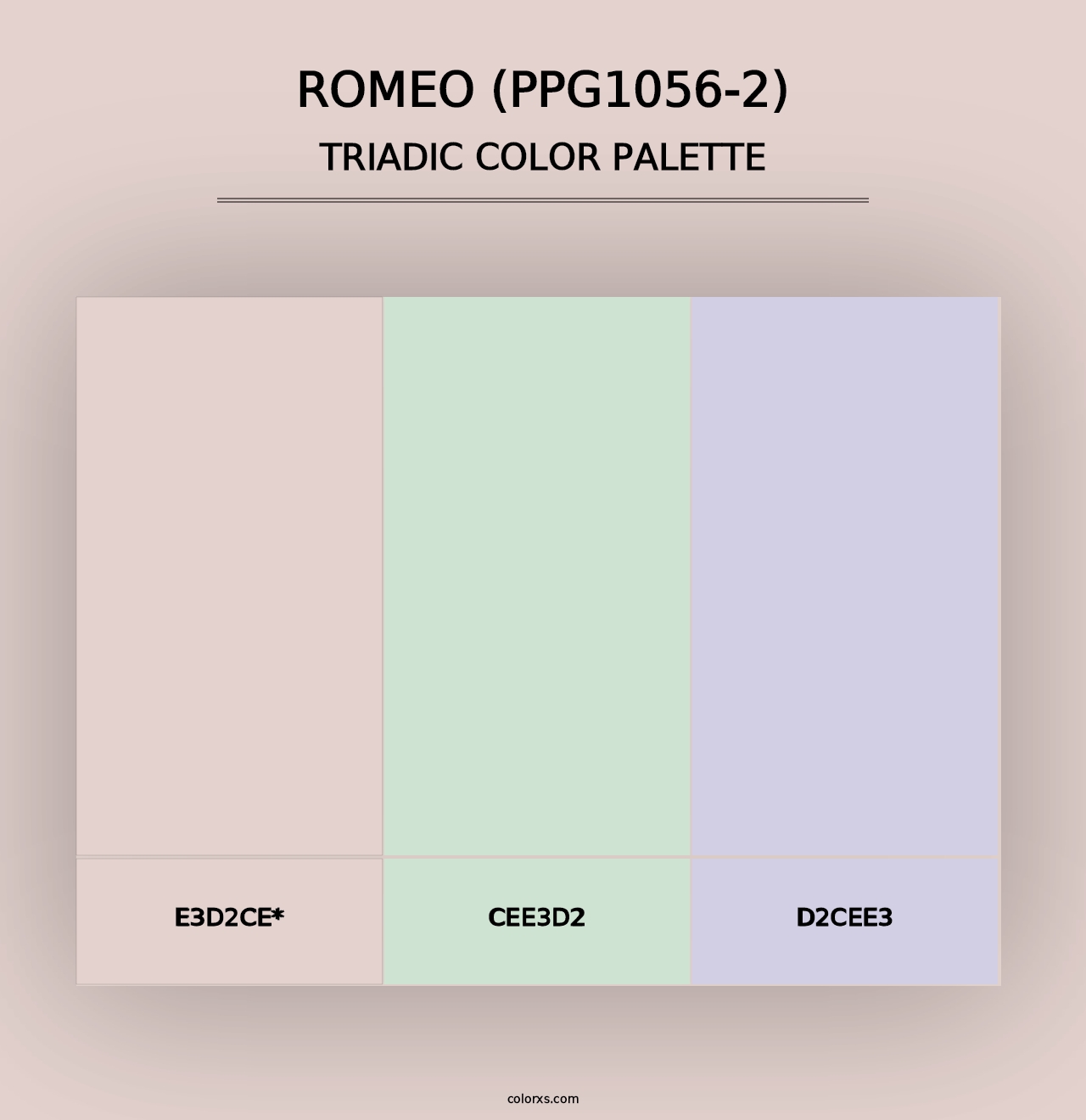 Romeo (PPG1056-2) - Triadic Color Palette