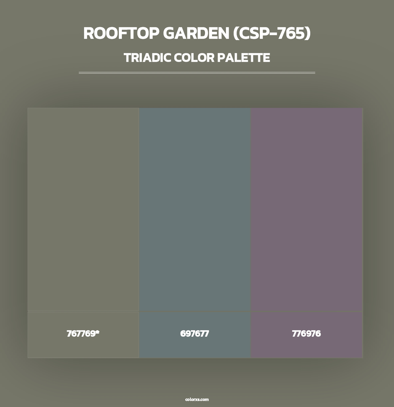 Rooftop Garden (CSP-765) - Triadic Color Palette