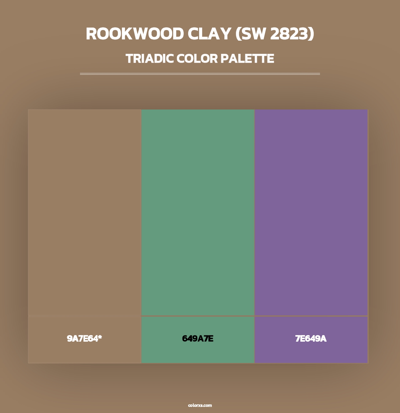 Rookwood Clay (SW 2823) - Triadic Color Palette