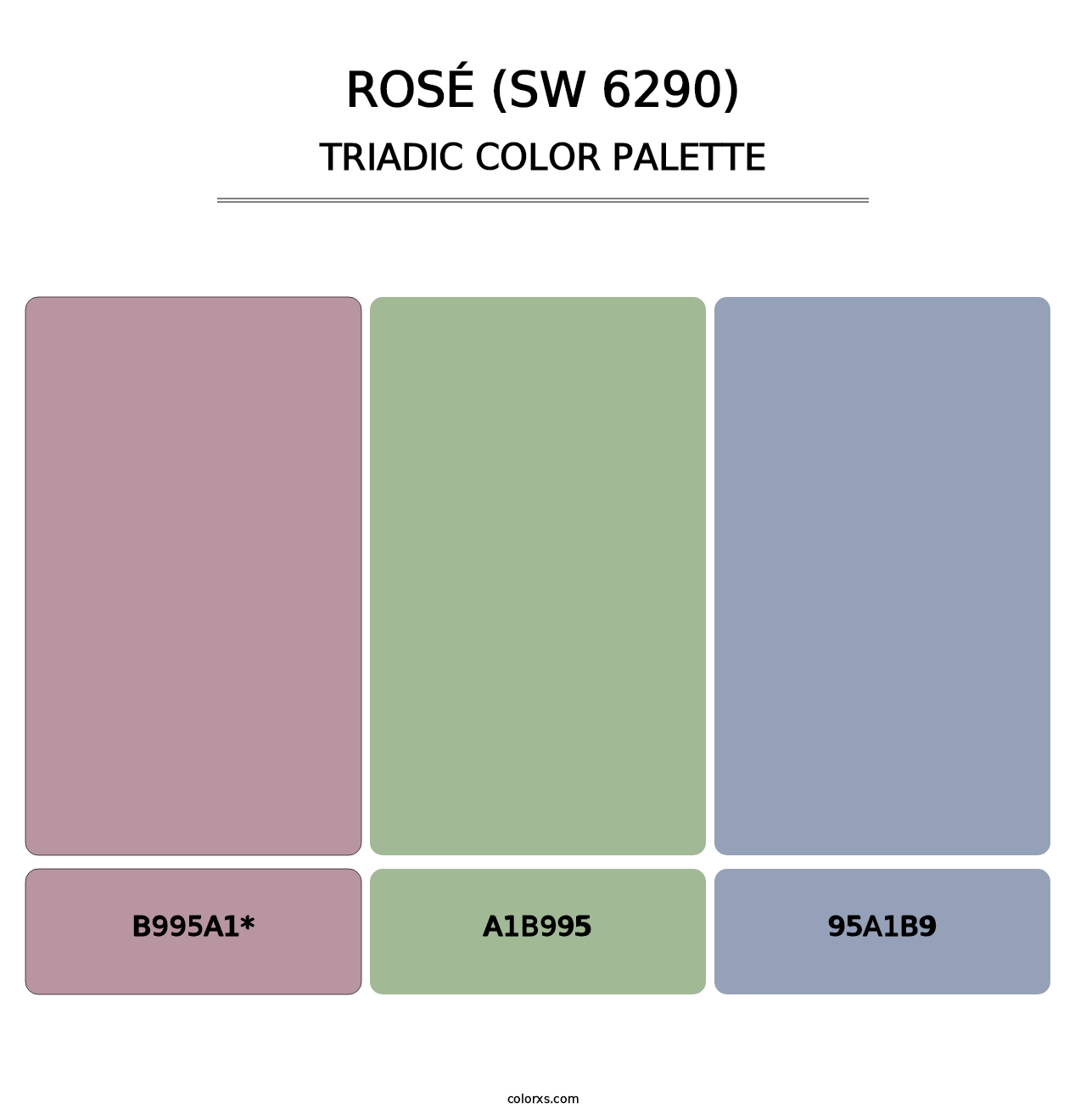 Rosé (SW 6290) - Triadic Color Palette