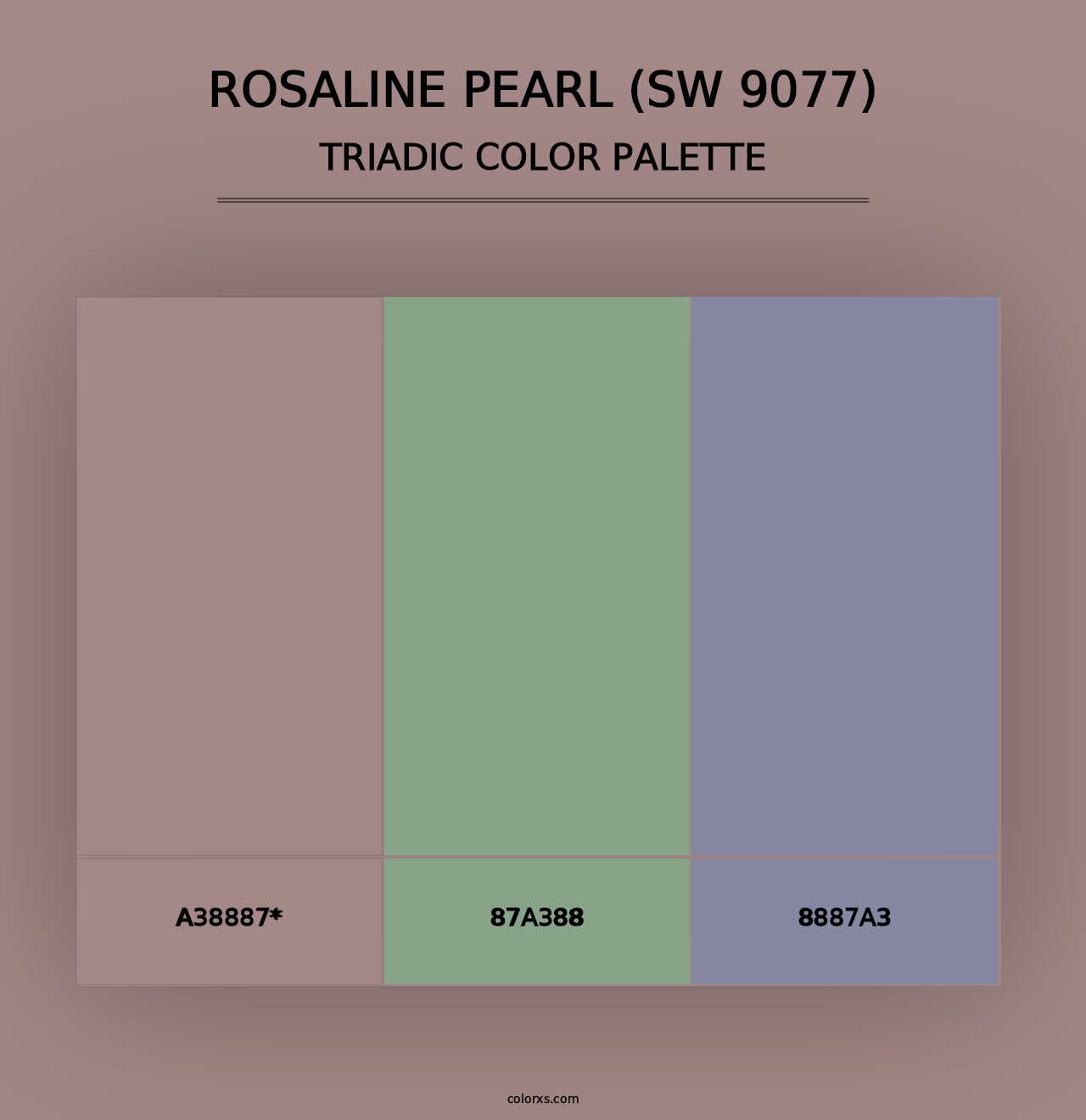 Rosaline Pearl (SW 9077) - Triadic Color Palette