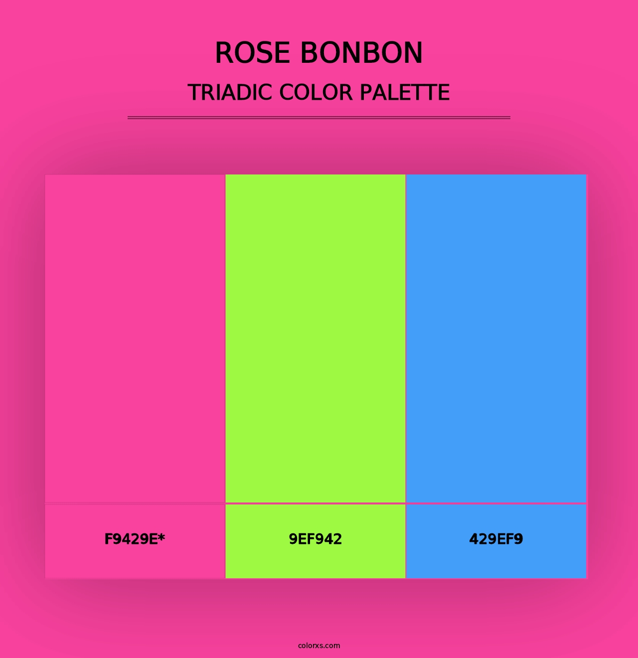 Rose Bonbon - Triadic Color Palette