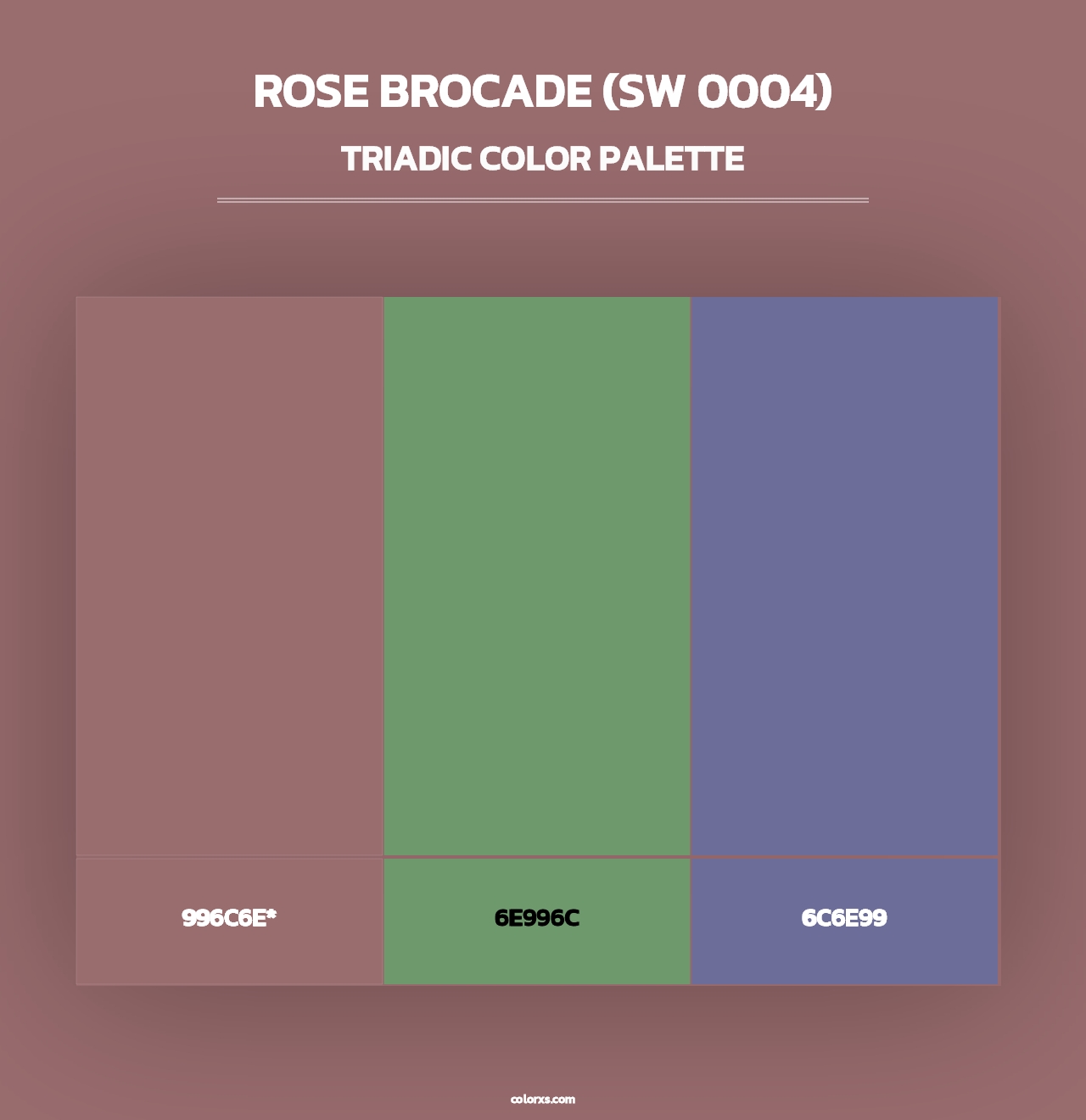 Rose Brocade (SW 0004) - Triadic Color Palette